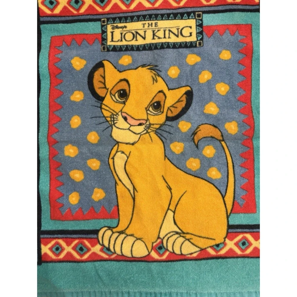 Vintage 1990's The Lion King Simba Bath Beach Towel